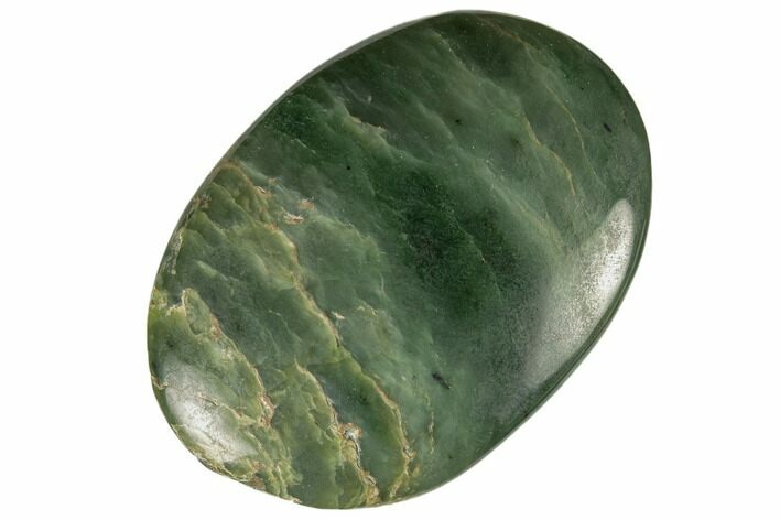 Polished Jade (Nephrite) Palm Stone - Afghanistan #187910